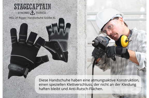 Stagecaptain RGL-2F Rigger Handschoenen Maat XL 3x Set image 5