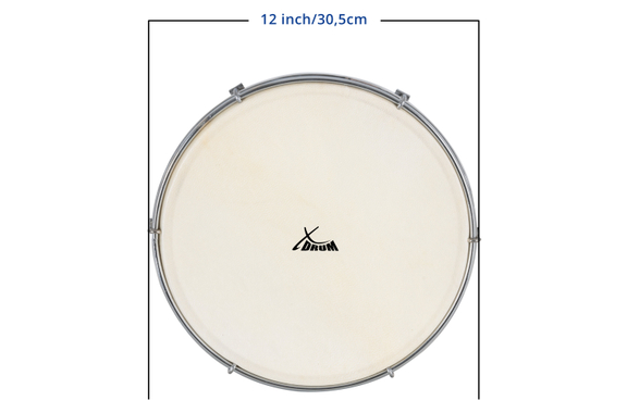 XDrum HTM-12S 12" Handtrommel met Natuurlijke Vellen image 5