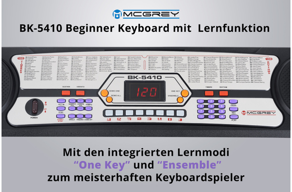 McGrey BK-5410 Set Clavier Débutant incl. Support + Banc image 5