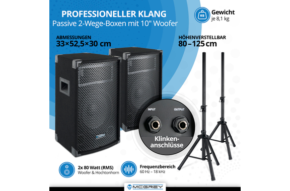 McGrey BP-210 Bandpack PA-Anlage 100 Watt  - Retoure (Zustand: gut) image 5