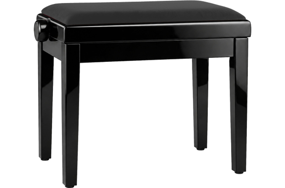 Classic Cantabile Banquette De Piano Modèle A Noir Brillant Velours Noir image 5