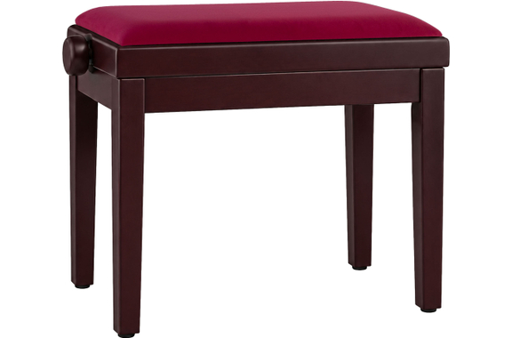 Banc De Piano Classic Cantabile Modèle A Acajou Velours Rouge image 5
