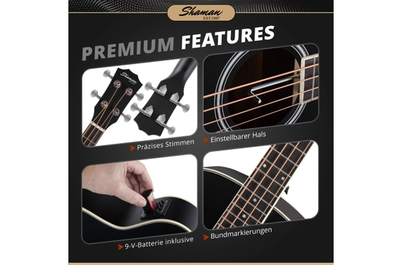 Shaman ABM4-50E-BK Basse Acoustique Noire image 5
