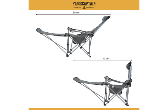 Stagecaptain CSF-600 MKII Nick Campingsessel mit Fußstütze  - Retoure (Zustand: sehr gut) image 5