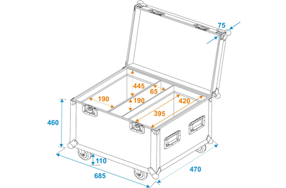 Roadinger Flightcase 2x TMH-W555 image 5