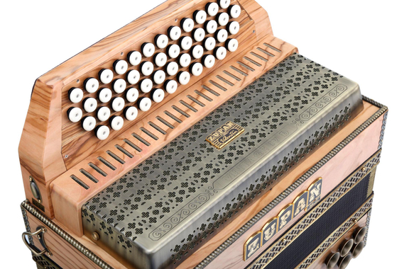 Zupan Vintage IVD, Harmonica Olive G-C-F-B demi-tons, basses mineures, basse H, pression de touche amplifiée image 5