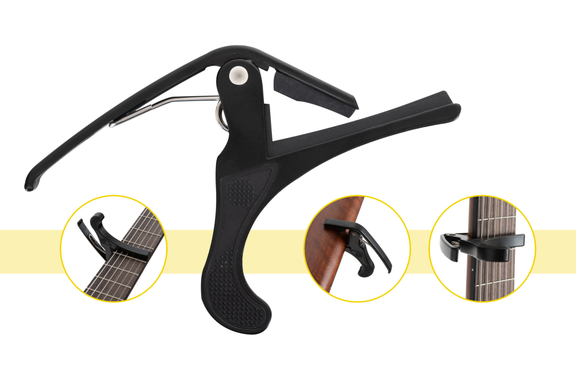 Rocktile QCCB Quick Change Capo for Classical Guitar black image 5