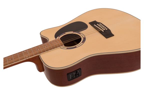 Dimavery DR-612 Guitare Folk 12 Cordes Naturel image 5