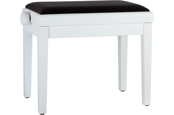 Classic Cantabile Banquette De Piano Modèle A Blanc Mat Velours Noir image 5