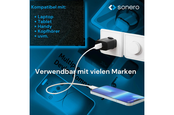 Sonero Cargador USB-C 20 W PD Negro image 5