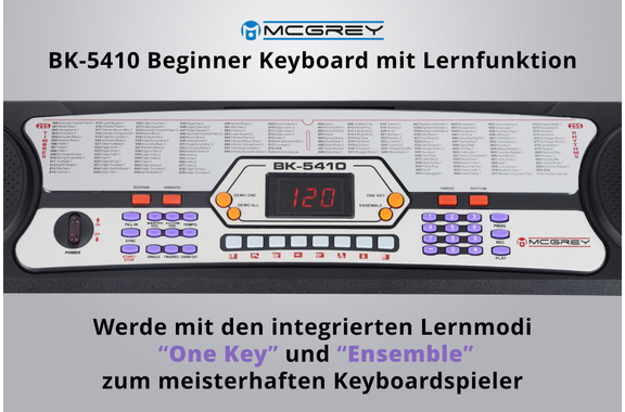 McGrey BK-5410 Teclado con 54 Teclas, Micrófono y Atril para Partituras image 5