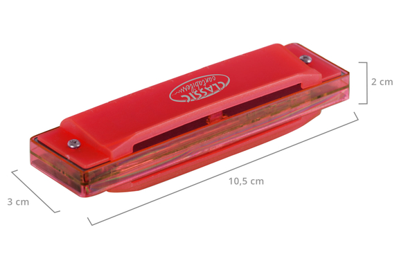 Classic Cantabile FBH-10 RD FunKids Harmonica C Major Red image 5