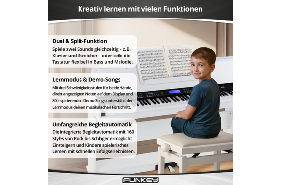 FunKey DP-88 II Digitalpiano wit image 5