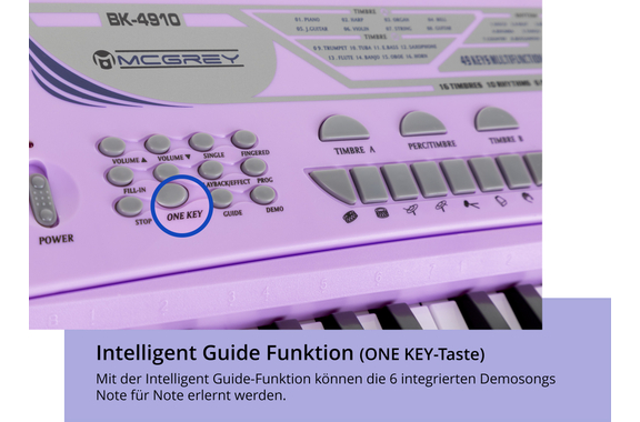 McGrey BK-4910VT Clavier 49 Touches Avec Pupitre Violet image 5
