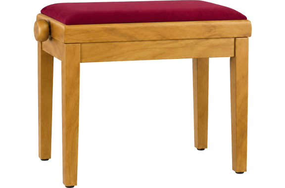 Classic Cantabile Banc De Piano Modèle A Chêne Mat Velours Rouge image 5