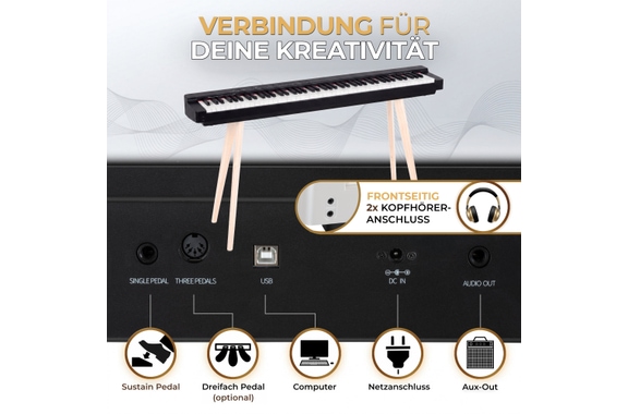 Classic Cantabile SP-316 Stage Piano Negro image 5