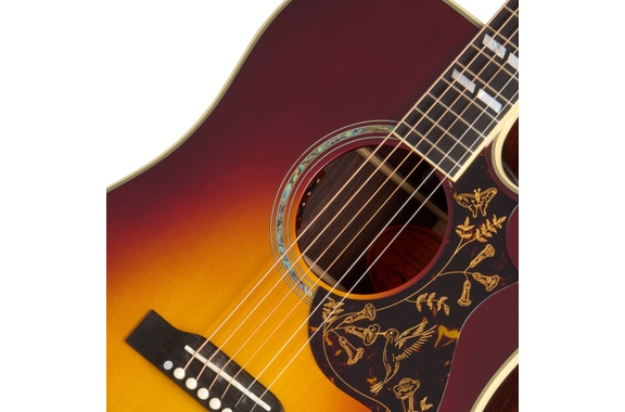 Epiphone Hummingbird Deluxe EC Autumn Burst image 5