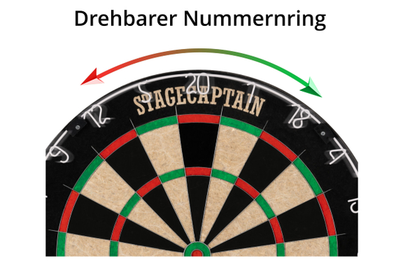 Stagecaptain DBS-1715 BullsEye Pro Dartscheibe + Ständer Set Gold image 5