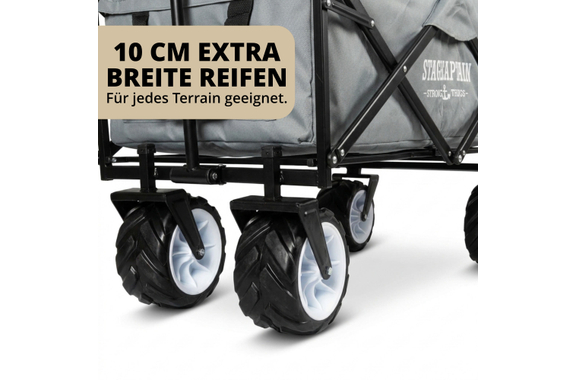 Stagecaptain Bollycart-907D GY Bollerwagen mit Dach image 5