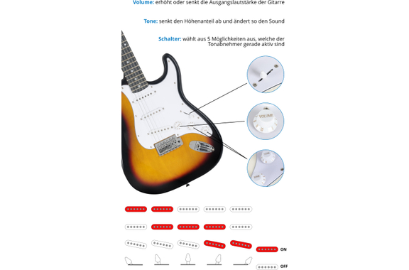 McGrey Rockit guitare électrique ST set complet sunburst image 5