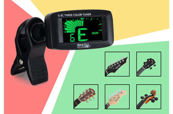Rocktile 5-3C Three Color Clip-Tuner image 5
