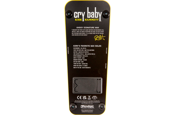 Dunlop KH95Y Kirk Hammett Cry Baby Wah Yellow Sparkle Edition image 5