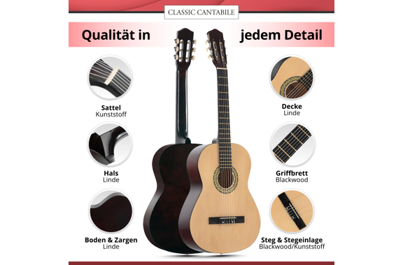 Classic Cantabile Acoustic Series AS-851-L Guitare Classique 4/4 pour Gaucher image 5