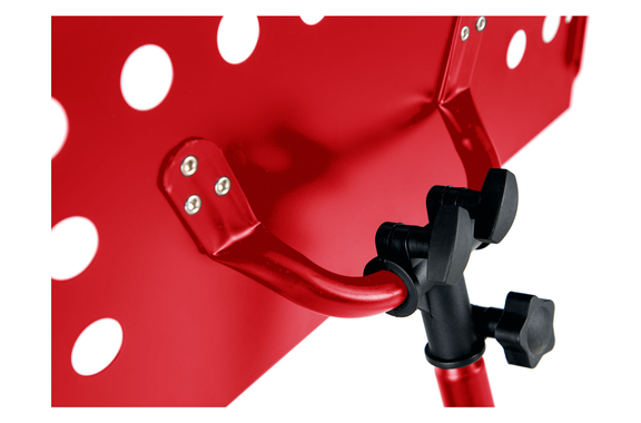 Classic Cantabile Orkeststandaard Geperforeerd Metaal Heavy Rood 10x Set image 5