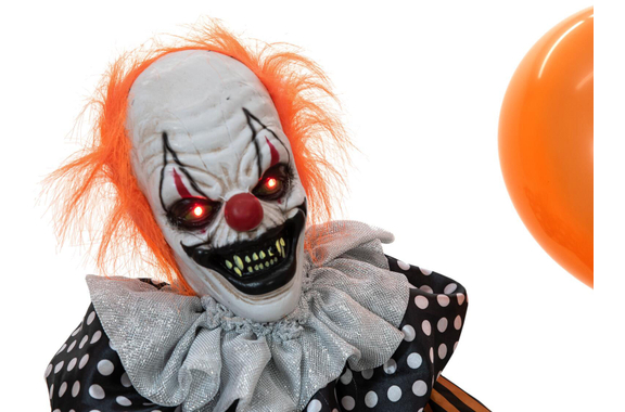 Europalms Halloween animierte Clown Figur mit Luftballon 166cm image 5