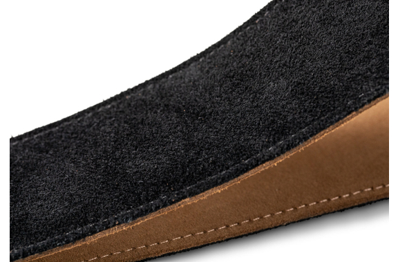 Taylor 2.5\" Embroidered Suede Guitar Strap Black image 5