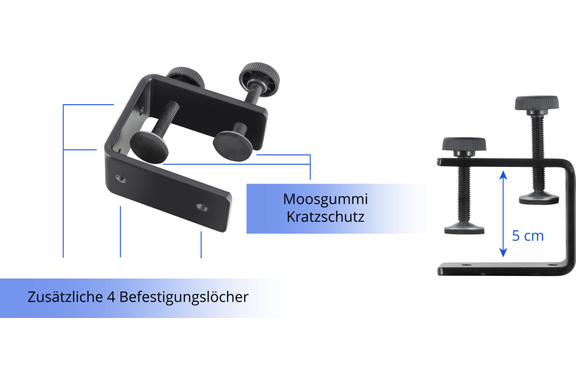 Pronomic LS-210 Laptopstand Deluxe met Klemmen image 5
