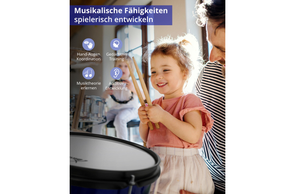 XDrum Junior KIDS Batterie Incl. École Bleu image 5