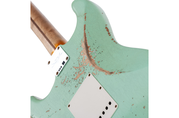 Fender Custom Shop 2024 Collection Time Machine '57 Stratocaster Heavy Relic Aged Surf Green image 5