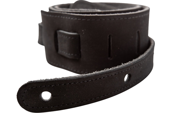 Taylor Gemstone 2.5" Sanded Leather Guitar Strap Black image 5