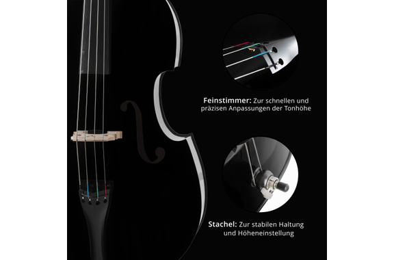 Classic Cantabile DBP-120BK 3/4 Double Bass image 5