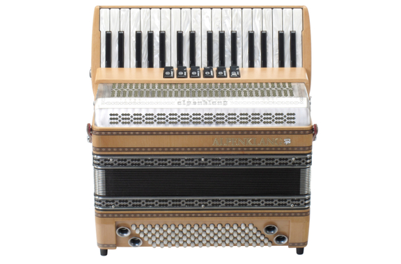 Alpenklang Pro Accordeon III 96 Toets-Steierse Els, witte Balg image 5