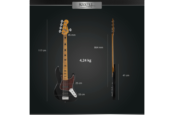 Rocktile Pro JBS50-BK E-Bass Schwarz image 5