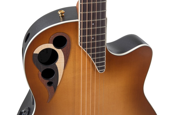 Ovation Celebrity Elite Deluxe CDX40 Deep Contour Peach Burst Satin image 5