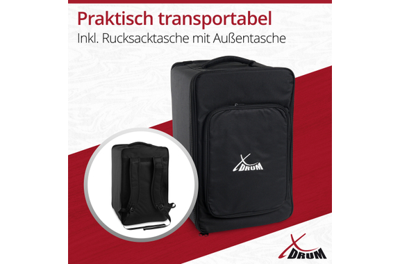 XDrum CP-484 Cajon Peruana Zebrano Set inkl. Cajonschule image 5