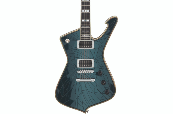 Ibanez PS3CM Paul Stanley Black Cracked Mirror image 5