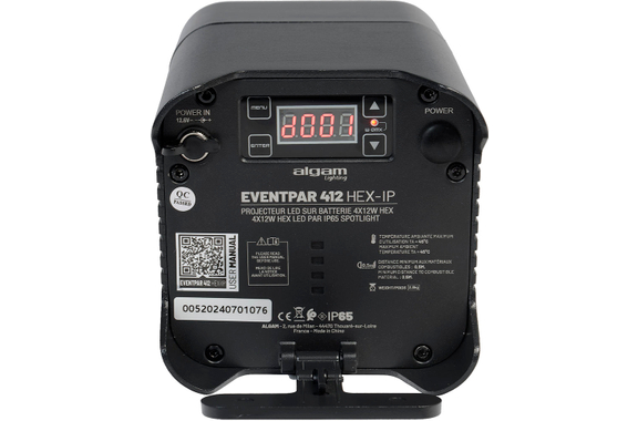 Algam Lighting EVENTPAR412-HEX-IP Battery LED Spotlight image 5
