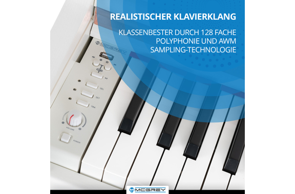 McGrey DP-19 WM E-Piano Wit mat image 5