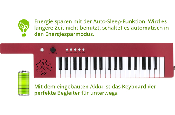 McGrey KT-3712 Keyboard Per Bambini Rosso image 5