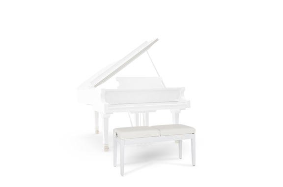 Classic Cantabile Banco De Piano Doble Blanco Mate image 5