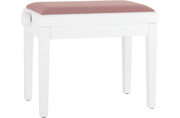 Classic Cantabile Banc De Piano Modèle A Blanc Mat Velours Rouge image 5