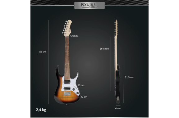 Rocktile Youngster YS-1SB 3/4 Chitarra Elettrica Sunburst image 5