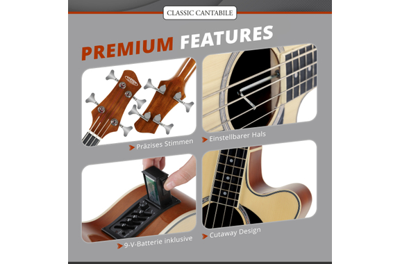 Classic Cantabile AB4-20CE-NT Basse Acoustique Natural image 5