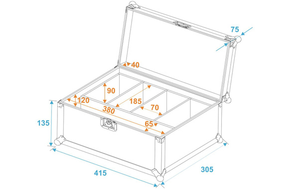 Roadinger Flightcase 4x AKKU Flat Light Serie image 5