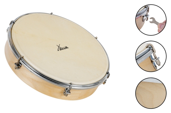 XDrum HTM-10S 10" Handtrommel met Slagstok Set image 5