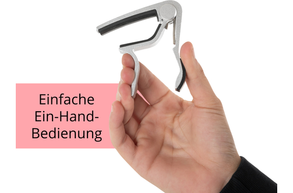 Rocktile TC1-AE  Kapodaster für A/E-Gitarre silber gewölbt image 5